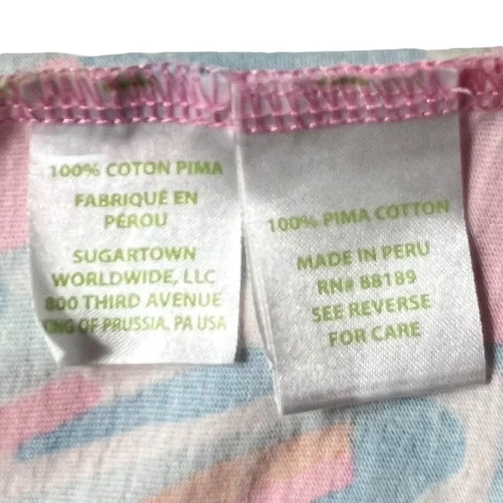 Lilly Pulitzer Women XS Multicolor Racer Back Pima‎ Cotton Casual Comfort Dress